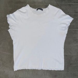 BRANDY MELVILLE white cropped tshirt, one size